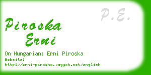 piroska erni business card